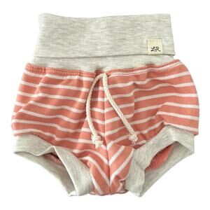 Lulu + Roo NWT Pink and White Stripes Shorties. Size: 0-3 Months